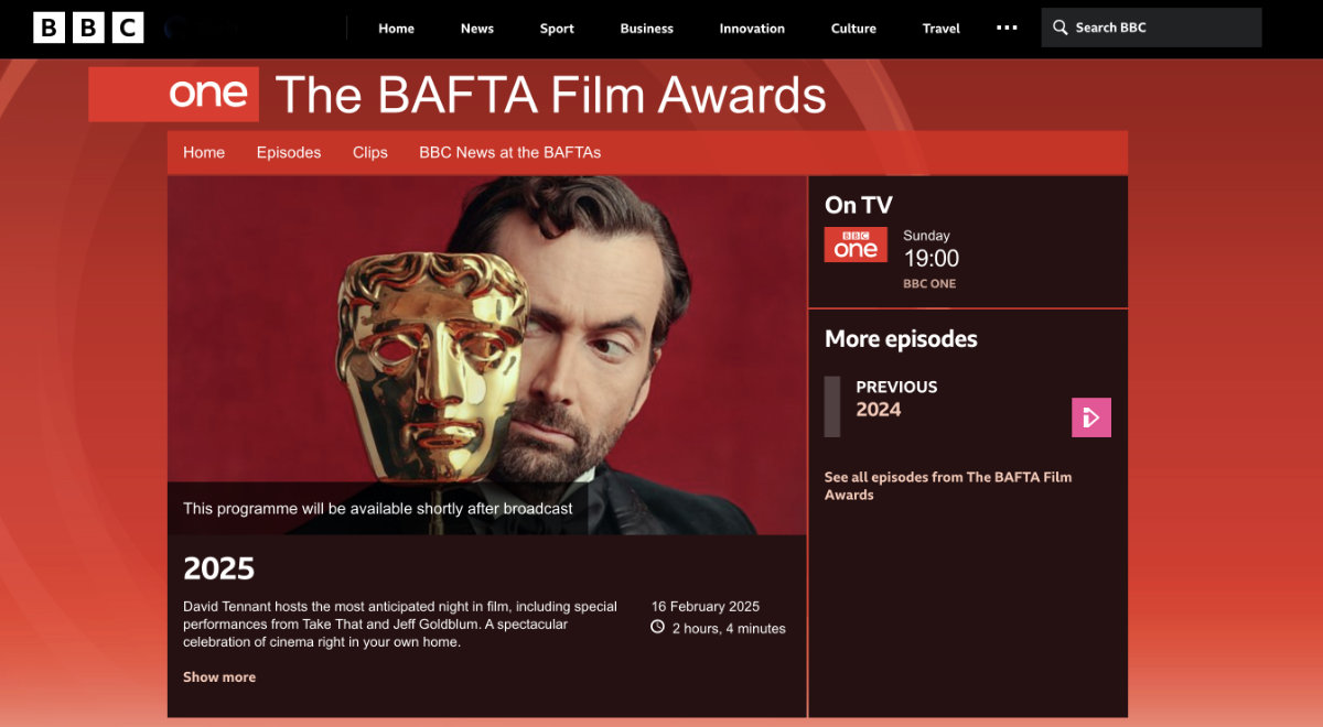 Watch BAFTA Awards 2025 live streaming on BBC iPlayer in NZ